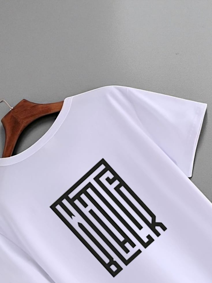 Asthetic print Oversized biswash Tee