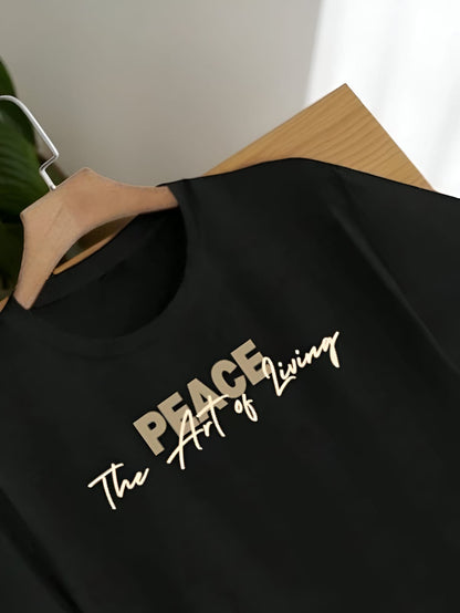 Peace-The art of living  pure cotton Oversized Tee.