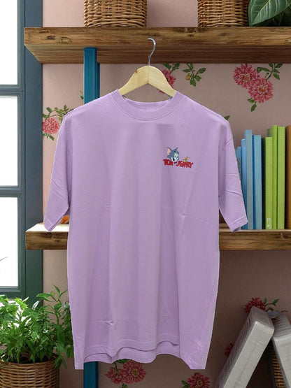 Tom & Jerry Oversized Graphic Tee – Lilac Edition