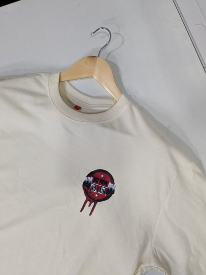 Oversized drop shoulders pure cotton with gym aesthetics