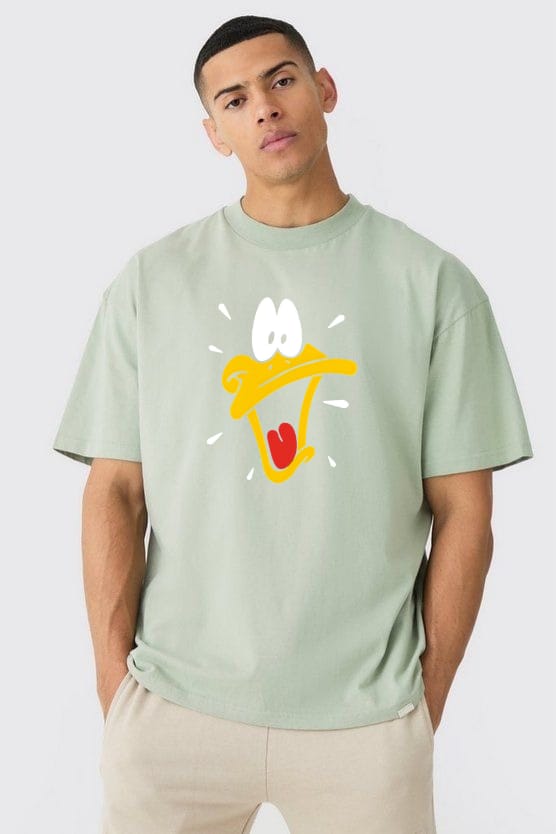 Oversized tees with Della Duck sticker.