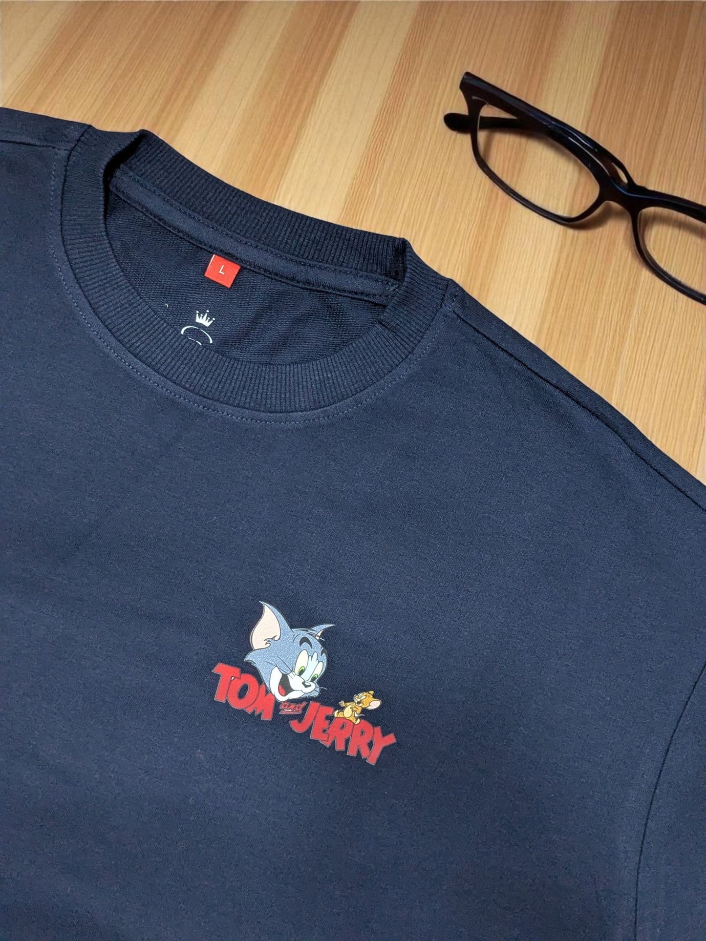 Oversized premium cotton with tom& jerry print