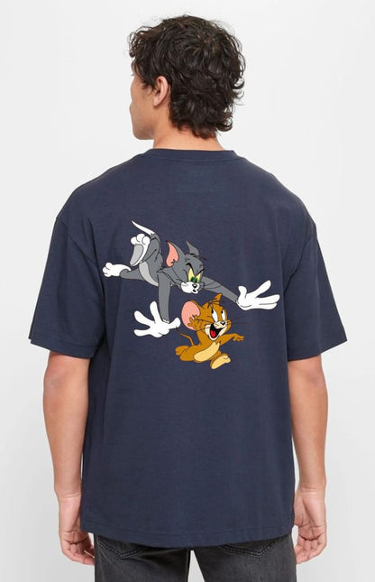Oversized premium cotton with tom& jerry print