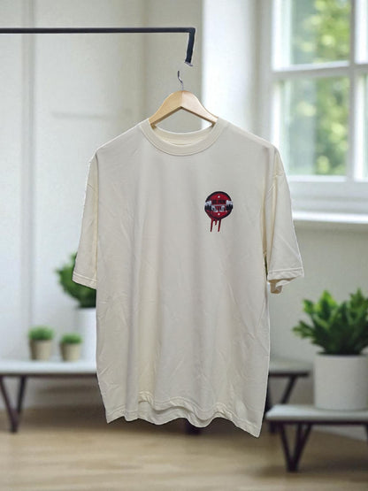 Oversized drop shoulders pure cotton with gym aesthetics