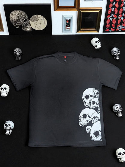 Cotton oversized tshirts with Asthetic  Skull design