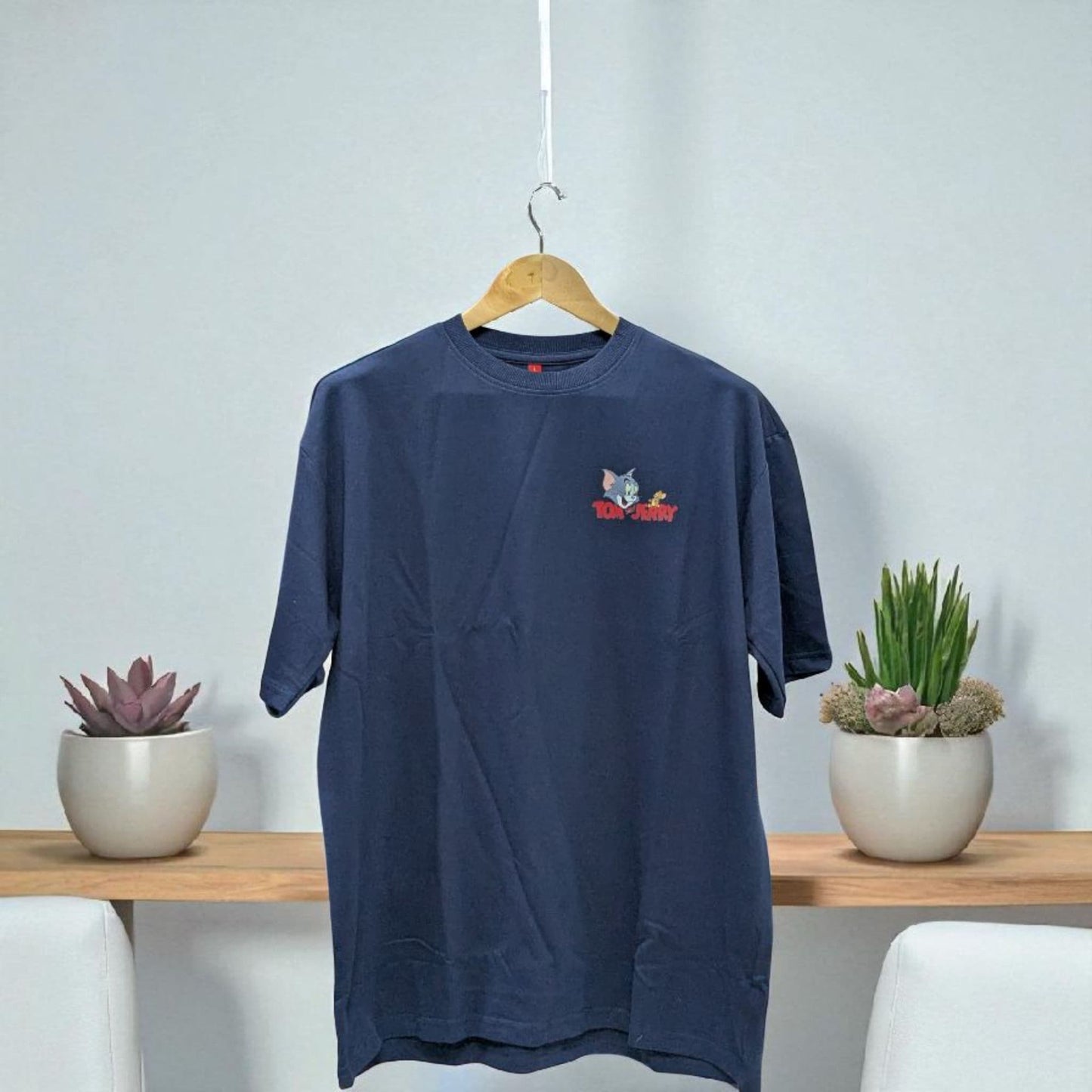 Oversized premium cotton with tom& jerry print