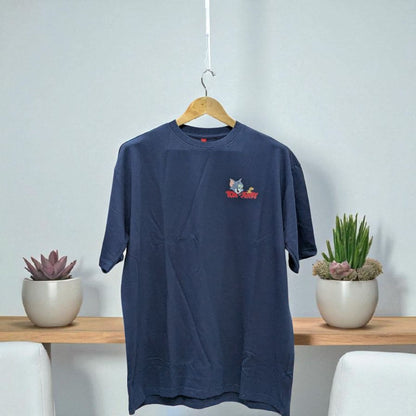 Oversized premium cotton with tom& jerry print