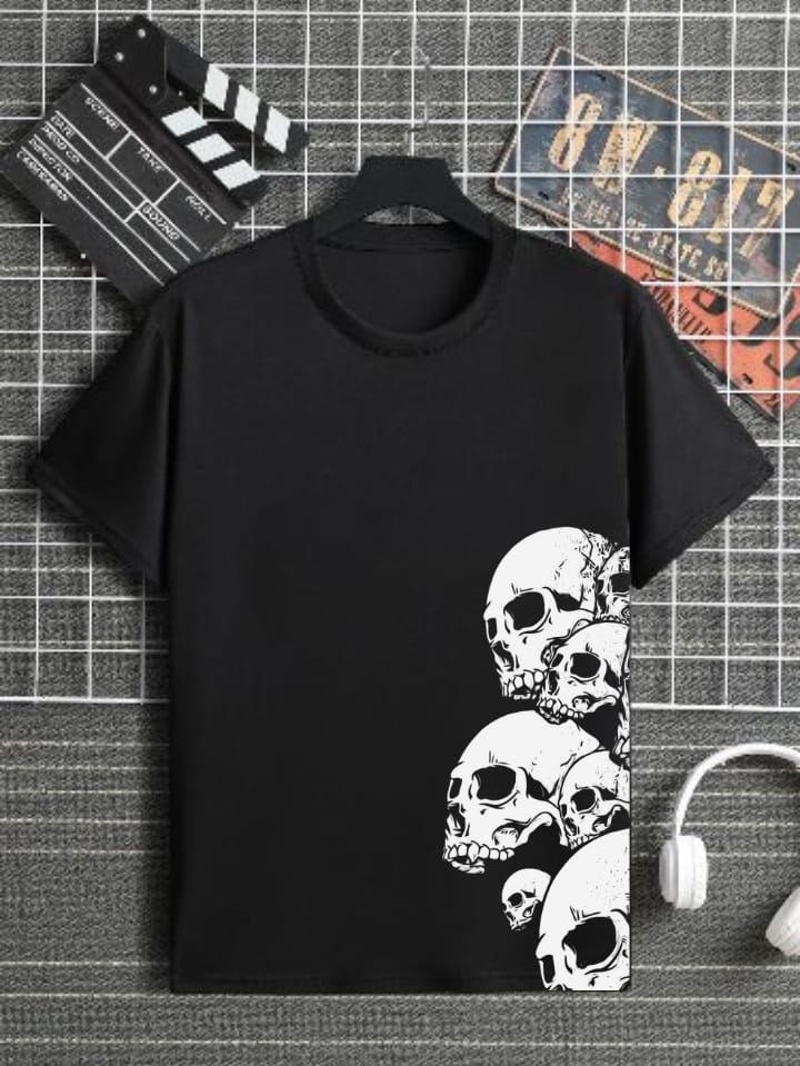 Cotton oversized tshirts with Asthetic  Skull design