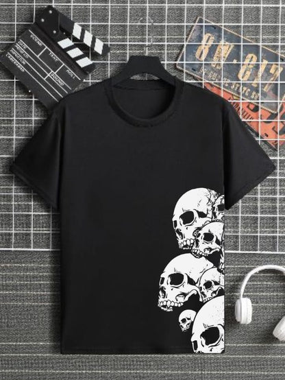 Cotton oversized tshirts with Asthetic  Skull design
