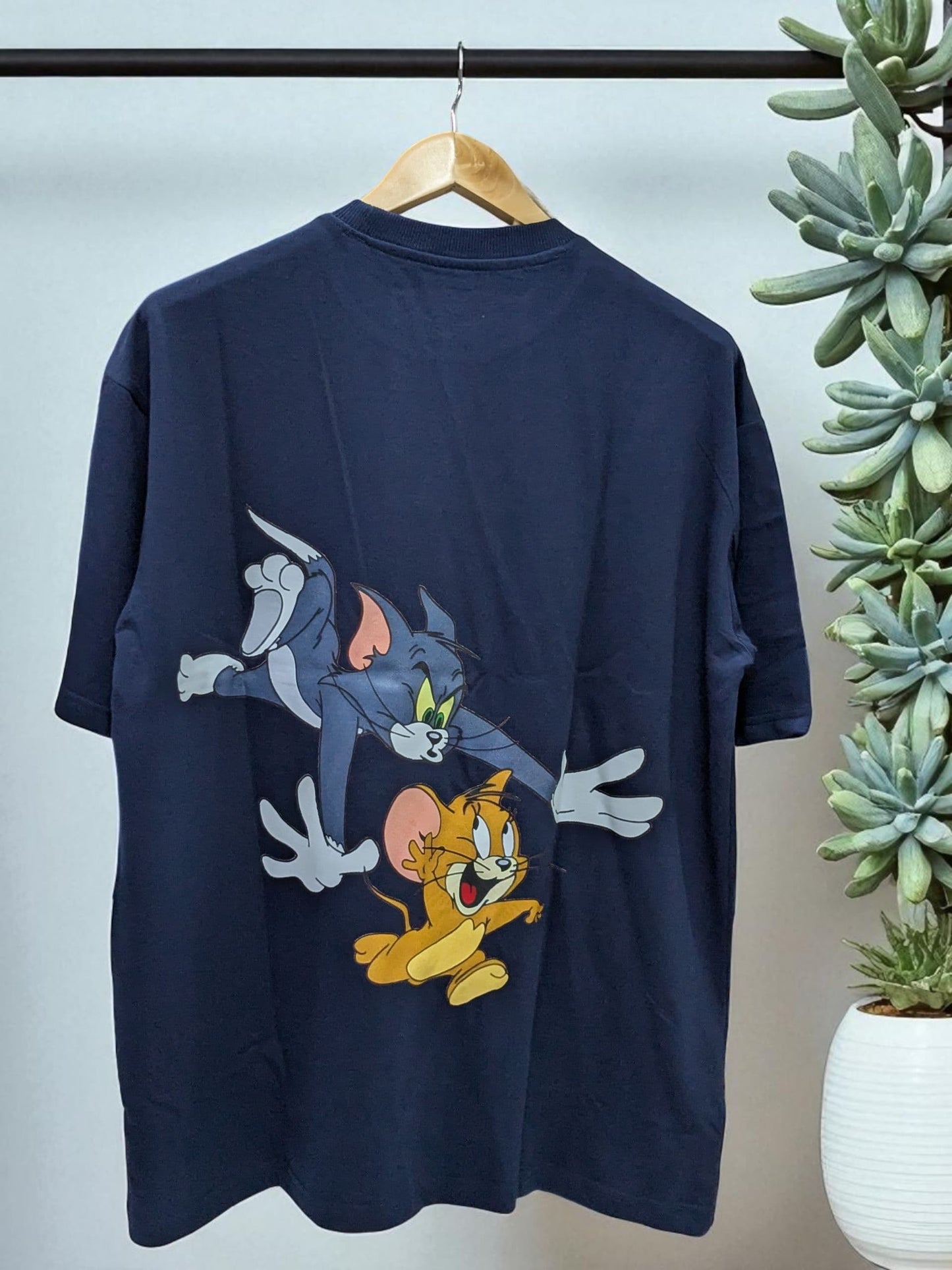 Oversized premium cotton with tom& jerry print
