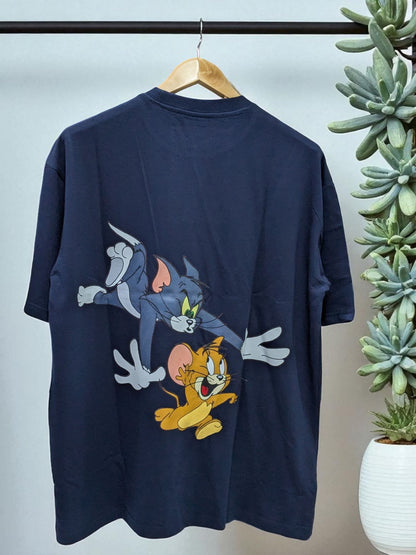 Oversized premium cotton with tom& jerry print